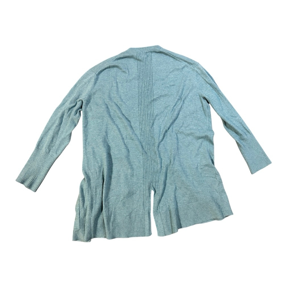 Lou & Grey Teal Open Front Cardigan Sweater Size M - Picture 2 of 4